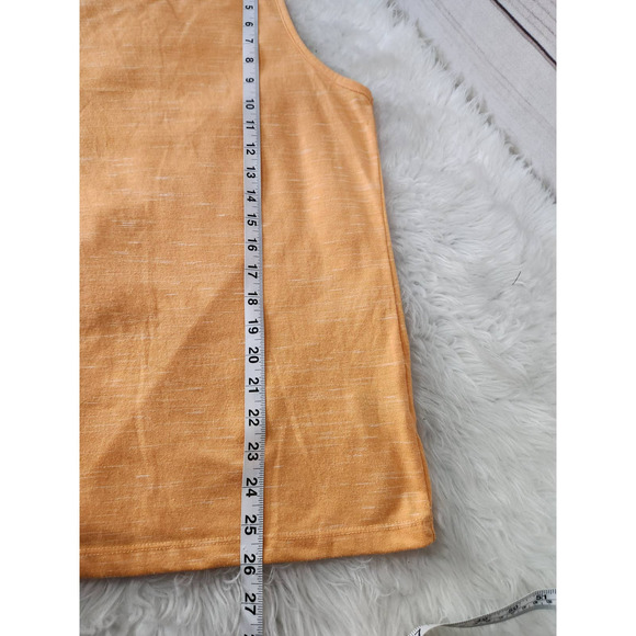 Nike Dri Fit Women's Orange Solid Sleeveless‎ Crew Neck Tank Tops Size Medium - Picture 6 of 6
